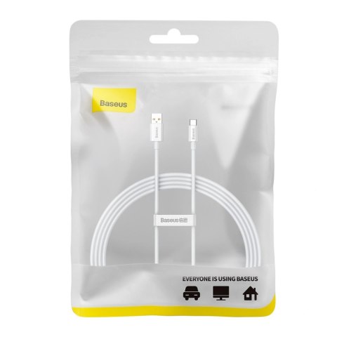 Kabel Baseus Superior Series USB-A - USB-C 100W 1,5m - biały