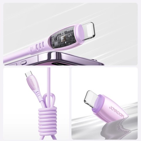 Kabel Joyroom S-A59 Vibrant Series 30W USB-C - Lightning 1,2m - fioletowy