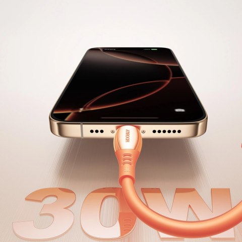 Kabel Joyroom S-A59 Vibrant Series 30W USB-C - Lightning 1,2m - pomarańczowy