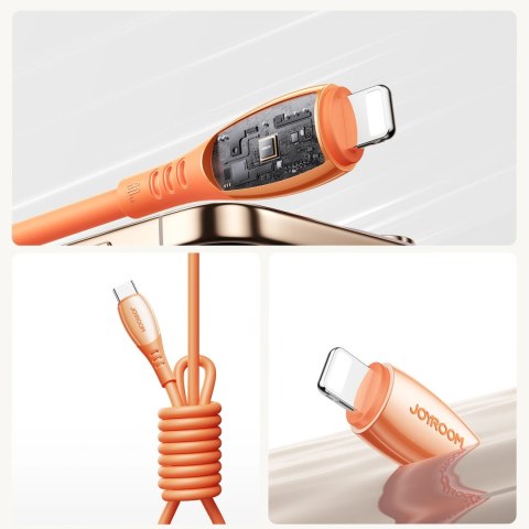 Kabel Joyroom S-A59 Vibrant Series 30W USB-C - Lightning 1,2m - pomarańczowy