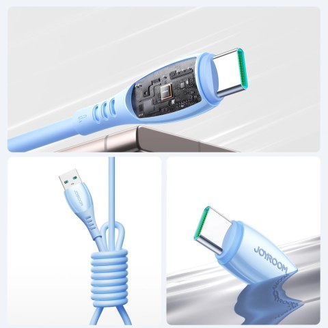 Kabel Joyroom S-A59 Vibrant Series 3A USB-A - USB-C 1,2m - niebieski