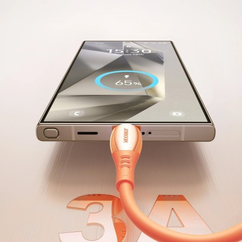 Kabel Joyroom S-A59 Vibrant Series 3A USB-A - USB-C 1,2m - pomarańczowy