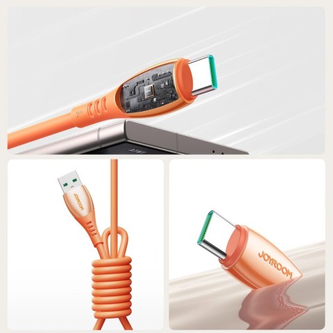 Kabel Joyroom S-A59 Vibrant Series 3A USB-A - USB-C 1,2m - pomarańczowy
