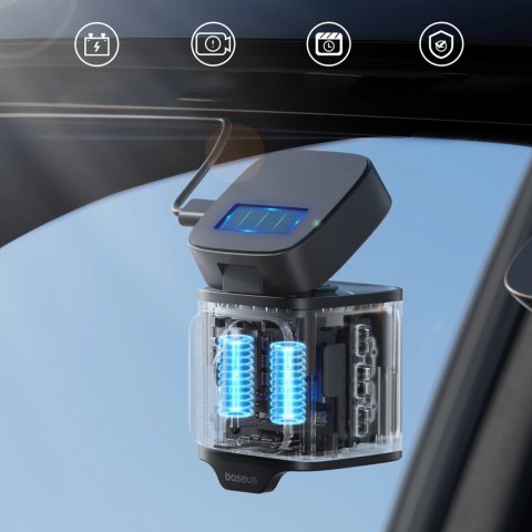 Kamera samochodowa Baseus PrimeTrip VD1 wideorejestrator 2K+1080p - czarna