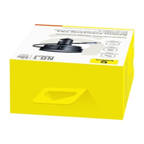 Ładowarka samochodowa Baseus PrimeTrip VR1 60W USB-A USB-C ze zwijanym kablem USB-C - czarna