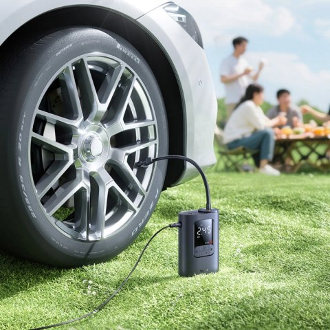 Pompka samochodowa Baseus GoTrip VA1 kompresor 150 PSI z zasilaniem 12 V - ciemnoszara