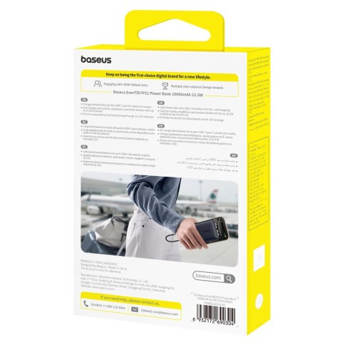 Powerbank Baseus EnerFill FP21 10000mAh 22.5W USB-A - USB-C - czarny