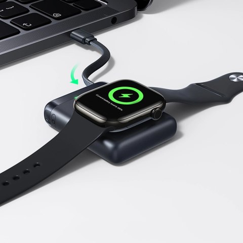 Powerbank Baseus EnerFill FW11 5W do Apple Watch z wbudowanym kablem - czarny
