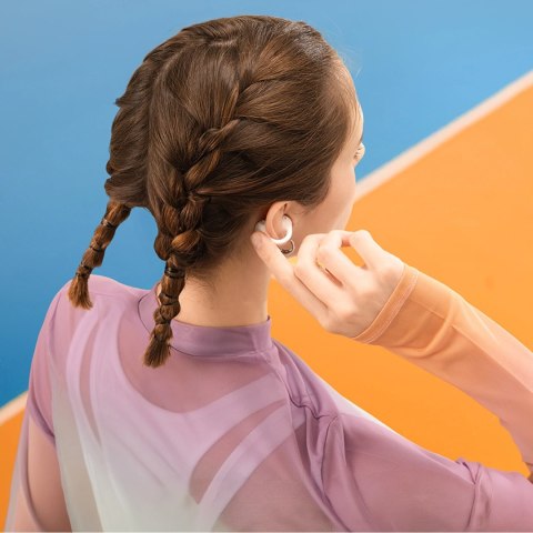 Słuchawki OWS Baseus Bass BC1 z klipsem - białe