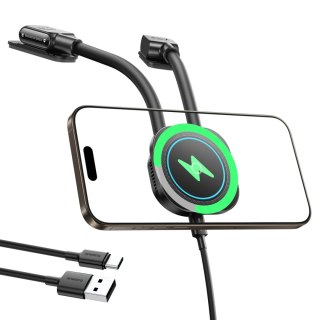 Uchwyt Baseus PrimeTrip C03sPro samochodowy na deskę rozdzielczą z ładowarką indukcyjną przyklejany - czarny