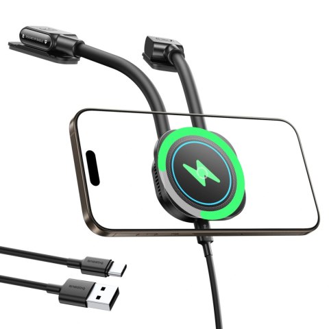 Uchwyt Baseus PrimeTrip C03sPro samochodowy na deskę rozdzielczą z ładowarką indukcyjną przyklejany - czarny