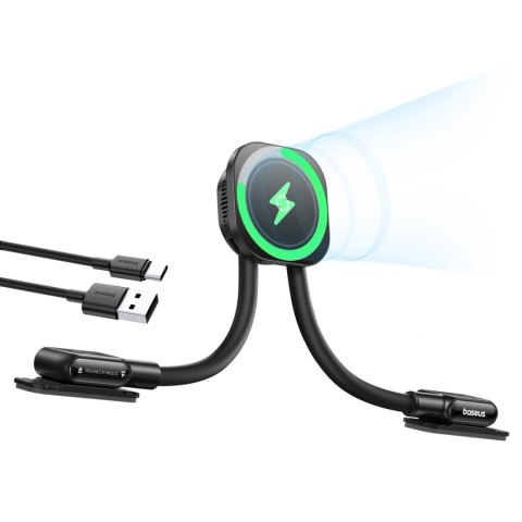 Uchwyt Baseus PrimeTrip C03sPro samochodowy na deskę rozdzielczą z ładowarką indukcyjną przyklejany - czarny