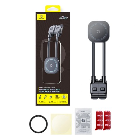 Uchwyt Baseus PrimeTrip C03sPro samochodowy na deskę rozdzielczą z ładowarką indukcyjną przyklejany - czarny