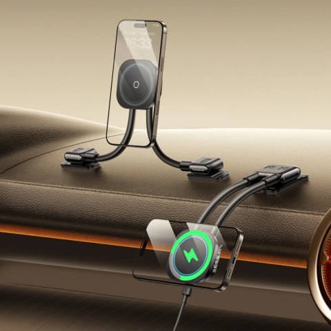 Uchwyt Baseus PrimeTrip C03sPro samochodowy na deskę rozdzielczą z ładowarką indukcyjną przyklejany - czarny