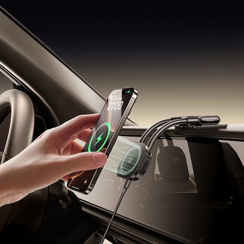 Uchwyt Baseus PrimeTrip C03sPro samochodowy na deskę rozdzielczą z ładowarką indukcyjną przyklejany - czarny