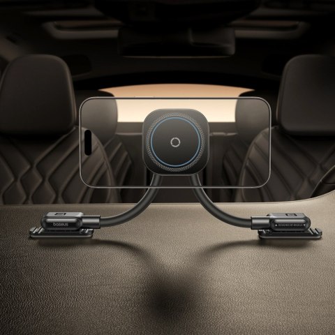 Uchwyt Baseus PrimeTrip C03sPro samochodowy na deskę rozdzielczą z ładowarką indukcyjną przyklejany - czarny