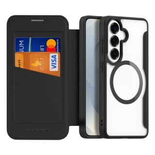 Etui Dux Ducis Skin X Pro z portfelem kompatybilne z MagSafe na Samsung Galaxy S26 - czarne