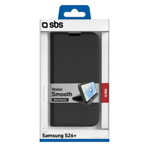 Etui SBS Wallet Smooth na Samsung S26 Plus z klapką - czarne