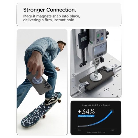 Etui Spigen Liquid Air Mag MagSafe na Samsung Galaxy S26 - szare