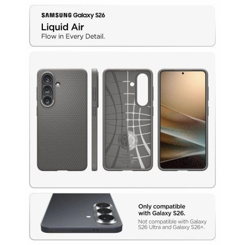 Etui Spigen Liquid Air na Samsung Galaxy S26 - szare
