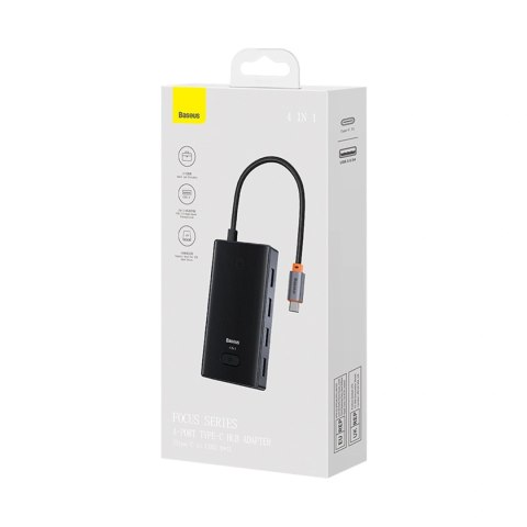 Hub USB-C Baseus PioneerJoy 4xUSB-A 3.0 - szary