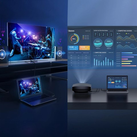 Kabel HDMI Baseus HDR 1080p 60Hz 12m HDMI 2.0 - czarny