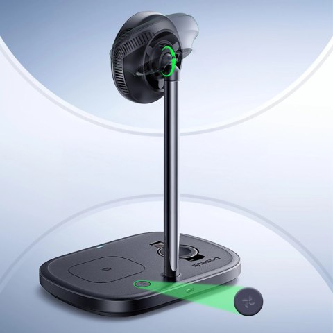 Ładowarka indukcyjna Baseus EnerFill FS41 3w1 z chłodzeniem z wtyczką EU 45W i kablem USB-C do USB-C - czarna