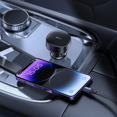 Ładowarka samochodowa Baseus Enjoyment Pro 55W USB-A ze zwijanym kablem Lightning - czarna