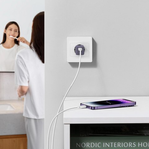 Ładowarka sieciowa Baseus GaN5 30W USB-C EU - fioletowa