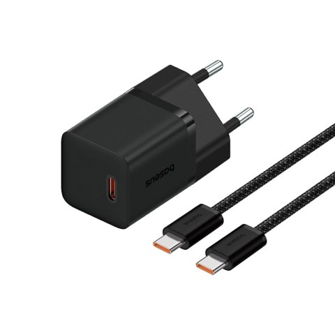 Ładowarka sieciowa Baseus GaN5 30W z kablem 100W USB-C do USB-C - czarna