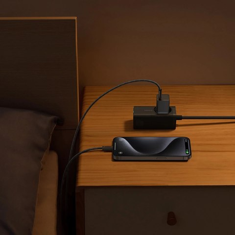 Ładowarka sieciowa Baseus GaN5 30W z kablem 100W USB-C do USB-C - czarna