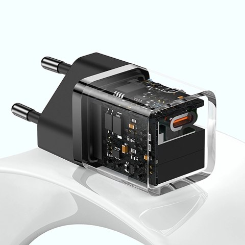 Ładowarka sieciowa Baseus GaN5 30W z kablem 100W USB-C do USB-C - czarna