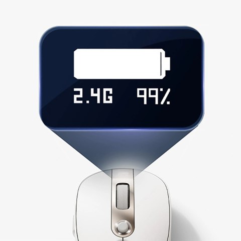 Mysz komputerowa Baseus Editor bezprzewodowa z akumulatorem 800mAh i wskaźnikiem stanu baterii - biała