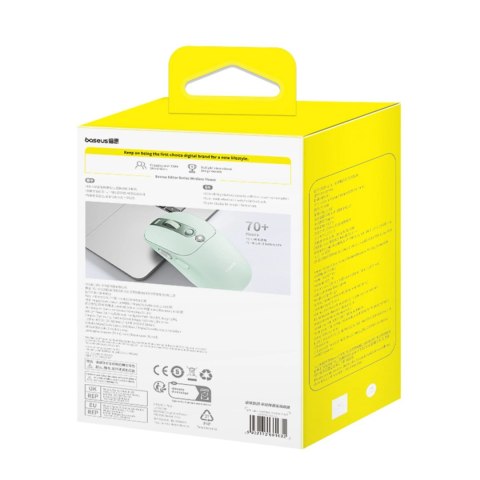 Mysz komputerowa Baseus Editor bezprzewodowa z akumulatorem 800mAh i wskaźnikiem stanu baterii - zielona