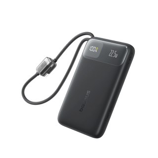 Powerbank Baseus EnerFill FC11 10000mAh 22.5W z wyświetlaczem cyfrowym i dwoma wbudowanymi kablami - czarny