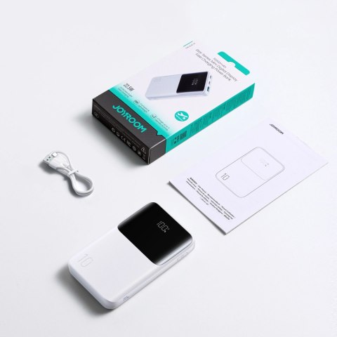Powerbank Joyroom JR-QP191 Star Series Mini 10000mAh 22,5W z wyświetlaczem cyfrowym - biały