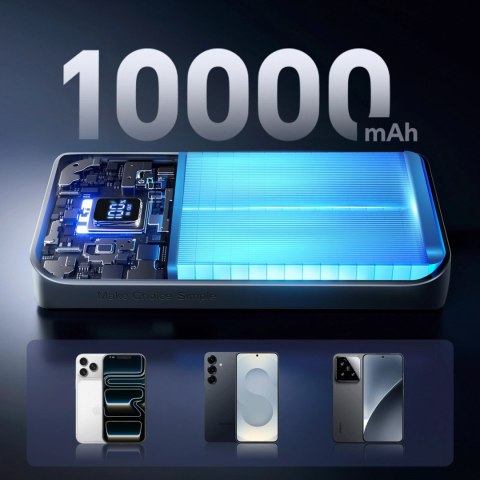 Powerbank Joyroom JR-QP191 Star Series Mini 10000mAh 22,5W z wyświetlaczem cyfrowym - czarny