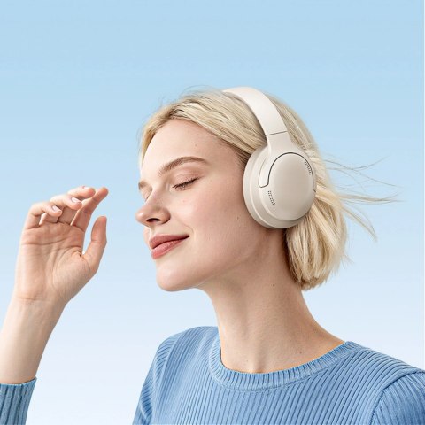 Słuchawki bezprzewodowe Baseus Bass BH1 Lite nauszne Bluetooth 6.0 - białe