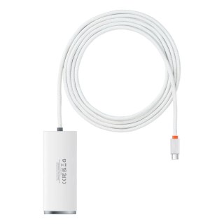 Baseus Lite Series przejściówka HUB USB Typ C - 4x USB 3.0 2m biały (WKQX030502)
