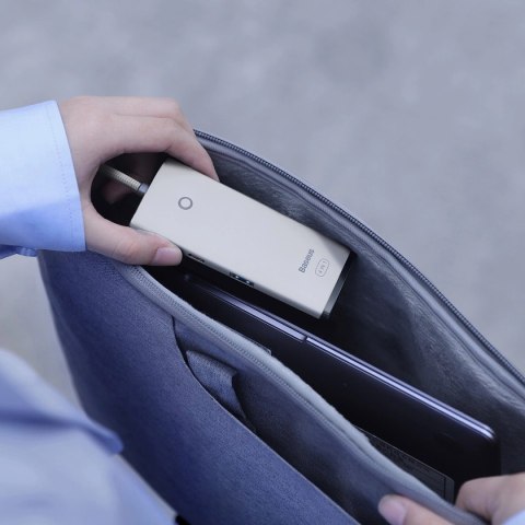 Baseus Lite Series przejściówka HUB USB Typ C - 4x USB 3.0 2m biały (WKQX030502)