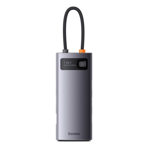Baseus Metal Gleam Series stacja dokująca HUB 7 w 1 USB Typ C - 1 x HDMI / 1 x VGA / 3 x USB 3.2 Gen. 1 / 1 x Power Delivery / 1