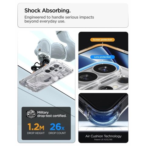 Etui Spigen Ultra Hybrid Mag MagSafe na Samsung Galaxy S26 Ultra Zero One - przezroczysto-białe