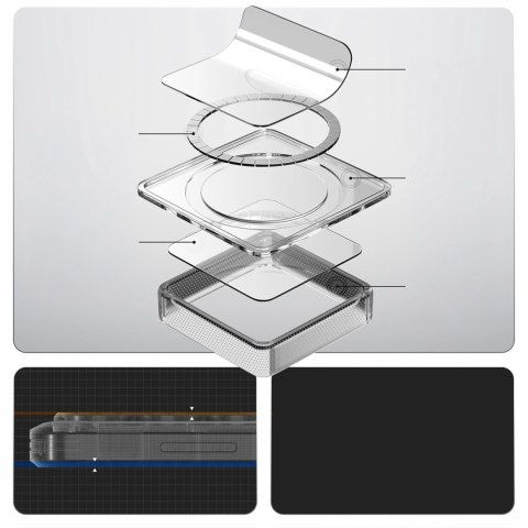 Etui Spigen Ultra Hybrid Mag MagSafe na Samsung Galaxy S26 Ultra Zero One - przezroczysto-białe