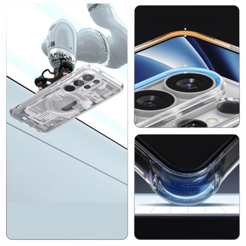 Etui Spigen Ultra Hybrid Mag MagSafe na Samsung Galaxy S26 Ultra Zero One - przezroczysto-białe