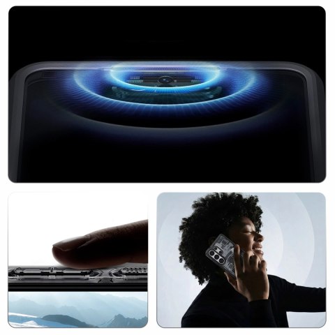 Etui Spigen Ultra Hybrid Mag MagSafe na Samsung Galaxy S26 Ultra Zero One - przezroczysto-czarne