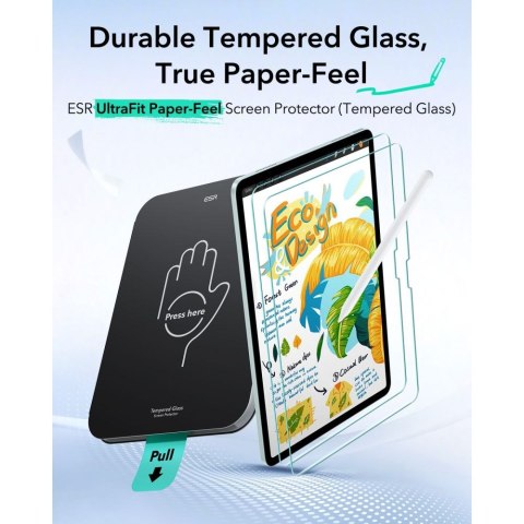 FOLIA OCHRONNA ESR PAPER FEEL IPAD AIR 10.9" 4 / 5 / 2020-2022 / 11" 6 / 7 / 8 / 2024-2026 CLEAR