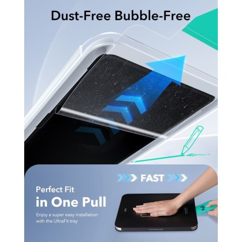 FOLIA OCHRONNA ESR PAPER FEEL IPAD AIR 10.9" 4 / 5 / 2020-2022 / 11" 6 / 7 / 8 / 2024-2026 CLEAR