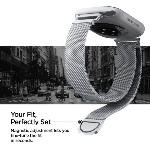 SPIGEN WBM4 BAND APPLE WATCH 8 / 9 / 10 / 11 / SE (40 / 41 / 42 MM) SILVER
