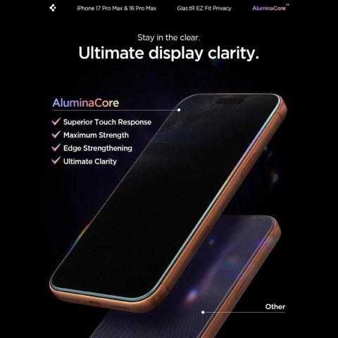 Szkło hartowane Spigen Glas.tR EZ Fit Privacy na iPhone 16 Pro Max - 2 szt.