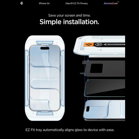 Szkło prywatyzujące Spigen Glas.TR EZ Fit 2-pack na iPhone 17 Air
